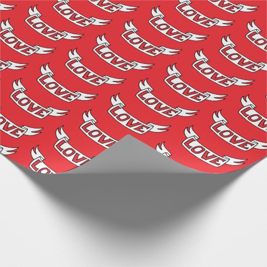 Romantische bruiloft Jubileum Cadeaupapier (Hoek)