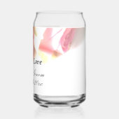 Romantische bruiloft kan glas met roos bloemenprin (Links)