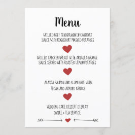 ROMANTISCHE BRUILOFT MENU KAART