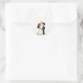 Romantische bruiloft moment Sticker (Tas)