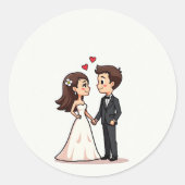 Romantische bruiloft moment Sticker (Voorkant)