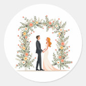 Romantische bruiloft moment Sticker (Voorkant)