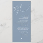 Romantische bruiloft plaats instelling dank u kaar programmakaart (Voorkant)