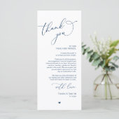 Romantische bruiloft plaats instelling dank u kaar programmakaart (Staand voorkant)