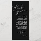Romantische bruiloft plaats instelling dank u kaar programmakaart (Voorkant)