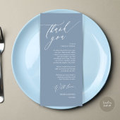 Romantische bruiloft plaats instelling dank u kaar programmakaart