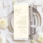 Romantische bruiloft plaats instelling dank u kaar programmakaart