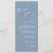 Romantische bruiloft plaats instelling dank u kaar programmakaart (Voorkant)