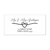 Romantische bruiloft retour adres stempel (Design)