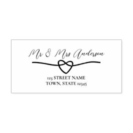 Romantische bruiloft retour adres stempel