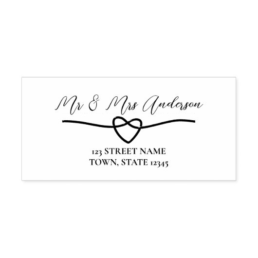 Romantische bruiloft retour adres stempel (Design)