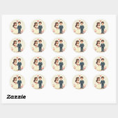 Romantische bruiloft Sticker (Vel)
