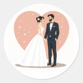 Romantische bruiloft stickers (Voorkant)