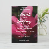 Romantische bruiloft uitnodiging (Staand voorkant)