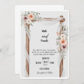 Romantische bruiloft uitnodiging (Voorkant / Achterkant)