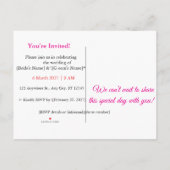 Romantische bruiloft uitnodiging Briefkaart – Eleg (Achterkant)