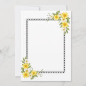 Romantische bruiloft uitnodiging |  sjabloon (Achterkant)