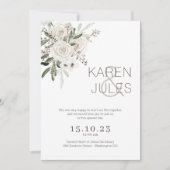 Romantische bruiloft uitnodiging W-ROM-004 (Voorkant)