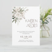 Romantische bruiloft uitnodiging W-ROM-004 (Staand voorkant)