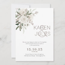 Romantische bruiloft uitnodiging W-ROM-004