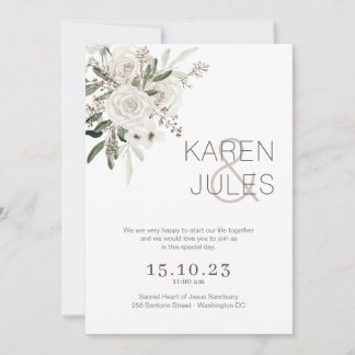 Romantische bruiloft uitnodiging W-ROM-004