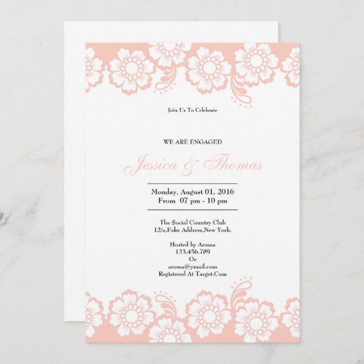 Romantische bruiloft Verloving Kaart (Voorkant / Achterkant)