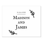 Romantische bruiloft zelfgemaakt rubberstempel (Afrduk)