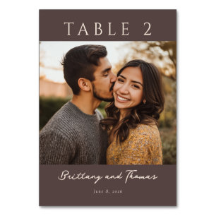 Romantische Bruine Foto Kaart