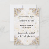 Romantische bruine rozen huwelijksuitnodiging (Voorkant)