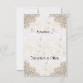 Romantische bruine rozen huwelijksuitnodiging (Achterkant)