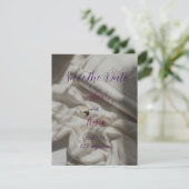 Romantische budget bruiloft save the date kaart (Staand voorkant)