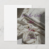 Romantische budget bruiloft save the date kaart (Voorkant / Achterkant)