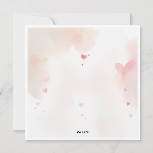 Romantische Bunny Kaart (Achterkant)