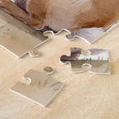 Romantische Bunny Kaart Legpuzzel (Zijkant)