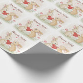 Romantische Bunny Kaart - voor altijd van jou Cadeaupapier (Hoek)