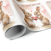 Romantische Bunny Kaart - voor altijd van jou Cadeaupapier (Rol Hoek)