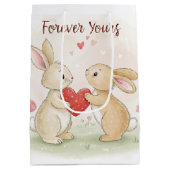 Romantische Bunny Kaart - voor altijd van jou Medium Cadeauzakje (Achterkant)