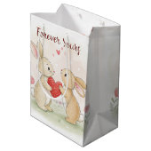 Romantische Bunny Kaart - voor altijd van jou Medium Cadeauzakje (Achterkant Gekanteld)