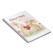 Romantische Bunny Kaart - voor altijd van jou Notitieboek (Rechterzijde)