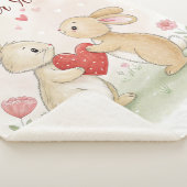 Romantische Bunny Kaart - voor altijd van jou Sherpa Deken (3/4)