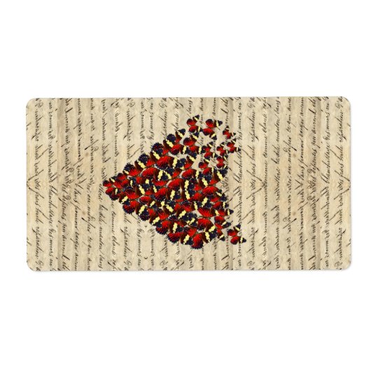 Romantische  butterie etiket (Voorkant)