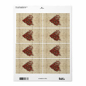 Romantische  butterie etiket (Full Sheet)