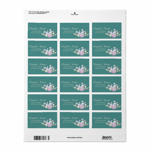 Romantische Cactus Succulent Etiket (Full Sheet)