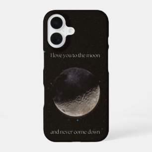 Romantische cadeau "Ik hou van je tot de maan" tel iPhone 16 Hoesje