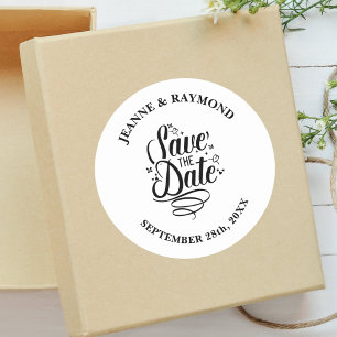 Romantische Calligrafie Op Maat Gemaakte Sava the Ronde Sticker