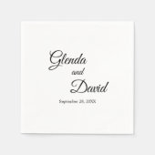 Romantische Calligrafie Versiering Aangepaste Trou Servet (Voorkant)