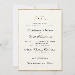 ROMANTISCHE CALLIGRAPHY&CLASSIC MONOGRAM WEDDING+R KAART
