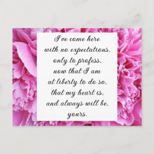 Romantische Candy Roze Bloemige Jane Austen Liefde Briefkaart