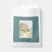 Romantische Cape Cod kust bruiloft Bedankzakje (Voorkant)