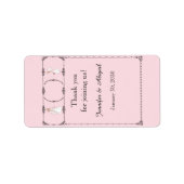 Romantische Cartoon Bruiden Bruiloft Lip Balm Labe Etiket (Voorkant)